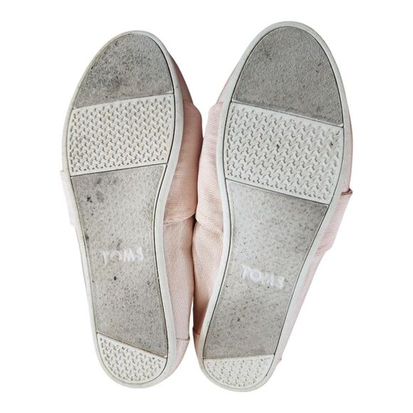 Toms womens sz 9.5 blush pink slide on bow flats comfort shoes ballet - Picture 6 of 10
